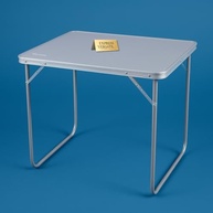 Mesa Dobrável Portátil em Alumínio com Tampo MDF 80x60cm - Conversível em Maleta - imagem 5