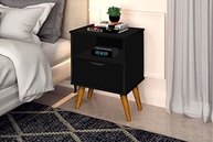 Mesa de Cabeceira Retrô em Madeira Maciça - Design Elegante e Resistente - imagem 2