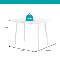 Mesa Dobrável Branca com Tampo em MDP e Tubos de Aço - Ideal para Espaços Pequenos - imagem 3