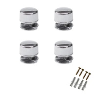 Kit 4 Botões Francês Cromados para Espelhos: Fixação Elegante e Segura - imagem 1