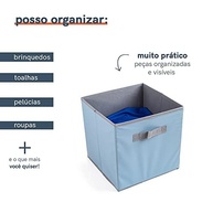 Oikos - Organizador Multiuso Dobrável Grande Azul - Espaço Organizado com Estilo - imagem 5