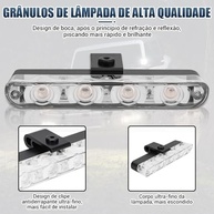 Kit Strobo LED Carro 8 Leds Vermelho Azul - Luz Estroboscópica Emergência 12V - imagem 4