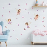 Kit Adesivos de Parede Infantil Fadas - Decoração Segura e Lavável para Quarto de Bebê e Criança - imagem 4