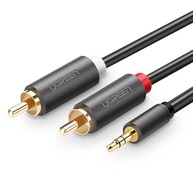 Cabo de Áudio Ugreen 3.5mm Macho para 2 RCA Macho 2 Metros: Som de Alta Fidelidade Conectado - imagem 2
