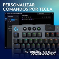 Teclado Gamer Logitech G915 X TKL Sem Fio: Performance TKL, RGB LIGHTSYNC e Conexão Tripla - imagem 5
