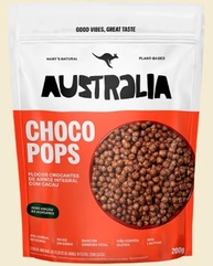 ChocoPops Australia Sabor Chocolate 200g - Hart's Natural | Crocante, Saudável e Sem Glúten - imagem 1
