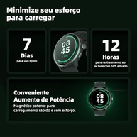 Bettdow Smartwatch GPS AMOLED: Chamadas Bluetooth, 120+ Esportes e 2 Pulseiras (Titanium) - imagem 5