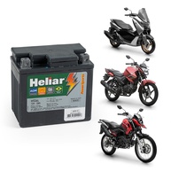 Bateria Heliar 12V 5Ah para Motos Honda e Yamaha: Pop, CG, Bros, Titan, Biz, XRE, Fazer, Factor, YBR, XTZ, Crosser, FZ15 - imagem 1