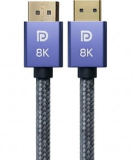 Cabo DisplayPort 1.4 8K Ultra Resistente 1.5M Blindado Trançado - Imagem Imersiva e Jogos Fluidos - imagem 2