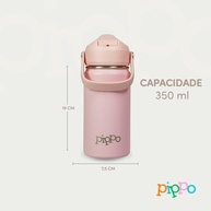 Pippo | Garrafa Térmica Infantil Rosa - Aço Inox com Parede Dupla, BPA-Free, Ideal para Bebidas Quentes e Frias - imagem 3