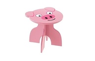 Banquinho Infantil Animalkids - Pig Junges | MDF Ecológico com Pintura Atóxica - imagem 2