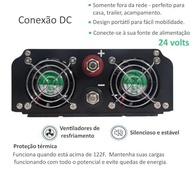 Inversor Joyfox Onda Senoidal Pura 2500W 12V/24V para 110V/220V - Energia Confiável para Sua Casa e Veículo - imagem 4