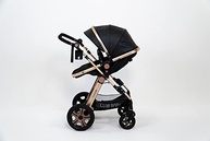 Kit Premium 3 em 1: Carrinho de Bebê + Bebê Conforto Preto Club Baby - Segurança e Estilo para Passeios Inesquecíveis - imagem 5