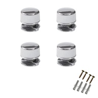 Kit 4 Botões Francês Cromados para Espelhos: Fixação Elegante e Segura - imagem 2