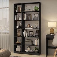 Kit Estantes Livreiro Madesa 6908 + 6906 - Design Moderno em Preto - imagem 3
