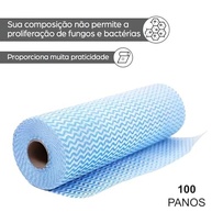 Kit 100 Panos de Limpeza Premium com Microfibra Antibacteriana - Secagem Rápida e Reutilizável - imagem 5