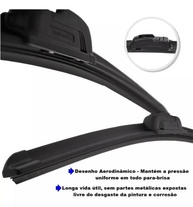 Par Palhetas Limpador Parabrisa Dianteiro Nissan Versa 2011-2020 - Visibilidade e Segurança - imagem 3