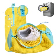 Bolsa para Lavar Sapatos - Proteja e Limpe com Segurança | Chenille Macio, Zíper YKK, Reutilizável - imagem 1