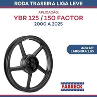Roda Traseira Liga Leve Yamaha YBR Factor 125/150 Completa com Lona de Freio - imagem 3