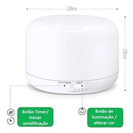 Difusor de Óleos Essenciais com LED e Umidificação Silenciosa LKJ-119 Luatek - imagem 3