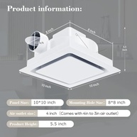 Exaustor de Banheiro Ultra Silencioso 25cm - 110 CFM, Sem Luz, Ideal para Casa e Garagem - imagem 3