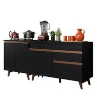 Kit com 2 Balcões de Cozinha Madesa Reims 4 Portas 1 Gaveta em Preto - Moderno e Funcional - imagem 4