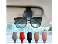 Porta-óculos de sol para viseira de carro, clipe magnético de couro para cartão de bilhete - Acessórios para viseira de carro - imagem 2