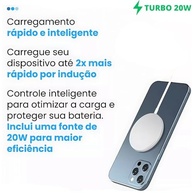 Carregador Indução 20W Turbo Magnético Sem Fio Tipo C - Carregamento Rápido Compatível MagSafe - imagem 5