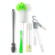 Kit 5 Escovas Multiuso para Garrafas, Mamadeiras e Canudos - Cerdas Firmes e Esponja para Limpeza Profunda - imagem 2