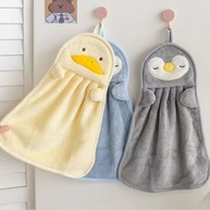 Toalhas de Mão Animadas com Design de Pinguim e Pato - 3 Peças Macias 37x25cm - imagem 4