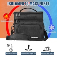 INSMEER Bolsa Térmica Marmita 2 Compartimentos - Lancheira Térmica Masculina com Isolamento Avançado e Design Ergonômico - imagem 2