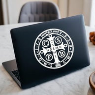 Adesivo Medalha de São Bento: Proteção Cristã Católica para Carro, Laptop e Mais (12x12cm) - imagem 3