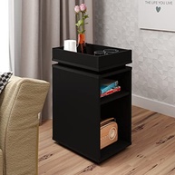 Mesa de Apoio OLÍVIA com Nichos Preto - Design Moderno e Organização Inteligente - imagem 3