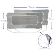 Grade de Proteção para Camas Infantil e Adulto com Tela Segura - Azul/Cinza | Modelo U 120cm - imagem 4