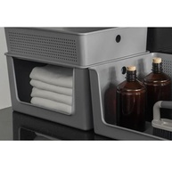 Cesto Organizador Multiuso com Abertura Frontal 16L Bege - Linha Flow - imagem 4