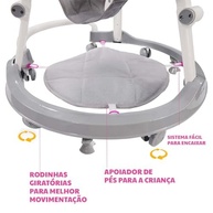 Andador Bebê Musical Premium com Luz e Brinquedos Sensoriais - Estimula Aprendizado e Coordenação - imagem 5