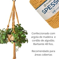 Suporte de Corda Macramê 70cm Mostarda - Decore com Estilo e Natureza - imagem 4