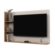 Painel para TV 50" Berlim - Nicho Moderno com Prateleiras OffWhite/Nature - imagem 1