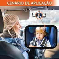 Espelho Retrovisor 360° Ajustável para Bebês e Passageiros - Visão Clara e Segura no Carro - imagem 4