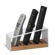 Porta Controle Geguton Minimalista Bege Fosco e Madeira Nogueira - Organização Elegante - imagem 3