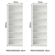 Kit Madesa com 2 Estantes Livreiro 6908 - Branco | Organize com Estilo e Qualidade - imagem 3