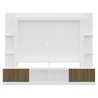 Rack Estante com Painel para TV 65" Oslo Multimóveis | Design Moderno em Branco e Madeirado - imagem 2