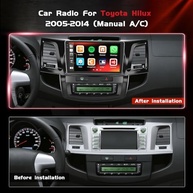 Realdio Android 15 para Toyota Hilux (2005-2014): Tela 9" 4+128GB, CarPlay/Android Auto Sem Fio, GPS e WiFi - imagem 3