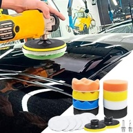 Kit de Almofadas de Polimento para Carro - Espuma e Lã com Adaptador para Polidor - imagem 3