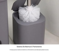 Escova Sanitária Dual com Suporte – Design Moderno e Prático para Banheiro - imagem 2