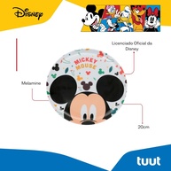 Prato Raso Mickey Mouse em Melamine Resistente - 20cm | Ideal para Refeições Infantis Divertidas - imagem 3