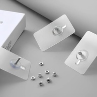 Kit 8 Ganchos Adesivos com Parafuso - Sem Furos, Transparente, para Banheiro e Cozinha - imagem 3
