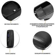 Apoio de Braço Premium para Renault Logan e Sandero (2007-2019) em Couro Sintético Preto - imagem 5