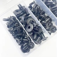 Kit 100 Presilhas Grampo Universal Karbox: Fixação Segura para Parachoque, Parabarro e Painel Automotivo - imagem 3