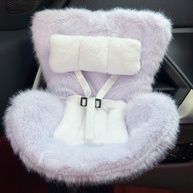 Assento de Carro Labubu: Cadeira Pelúcia Macia com Suporte para Mesa | Decoração Fã Labubu (Roxo Claro) - imagem 1